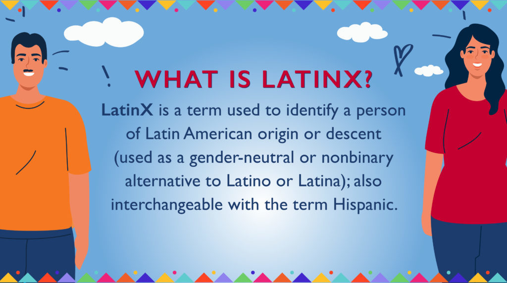 graphic with definition of latinx